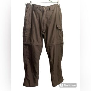 Utex Canada Mens Large (36-38) Army Gray Cargo Zip Off Convertible Pants hiking